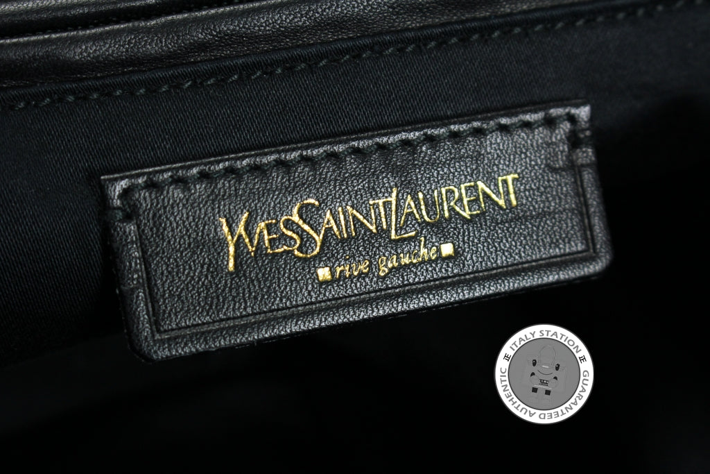 SAINT LAURENT Saint Laurent 202649 Downtown Buffalo Black Patent Shoul | Italystation.com - Shop Now at italystation.com