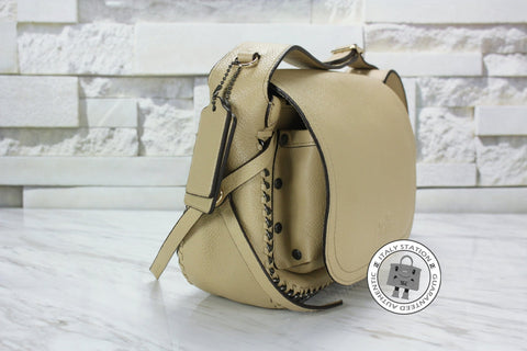 Coach 34397 Mini Dakotah Crossbody IN Whiplash Leather Nude Leather Messenger Bags Ghw