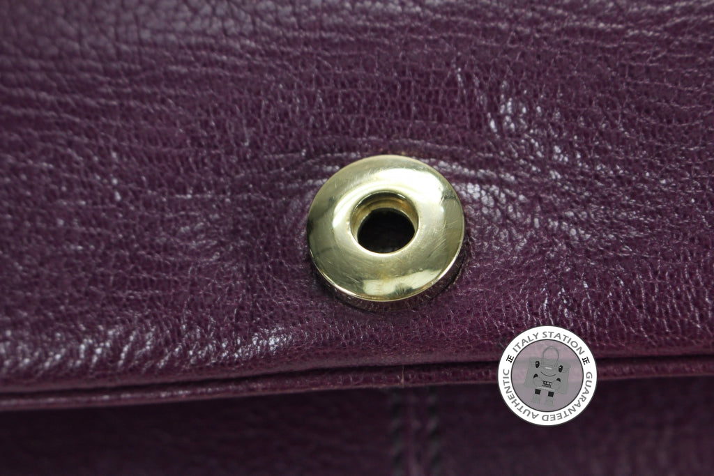GUCCI Gucci 131034 Interlocking G Buckle Purple Leather Shoulder Bags  | Italystation.com - Shop Now at italystation.com