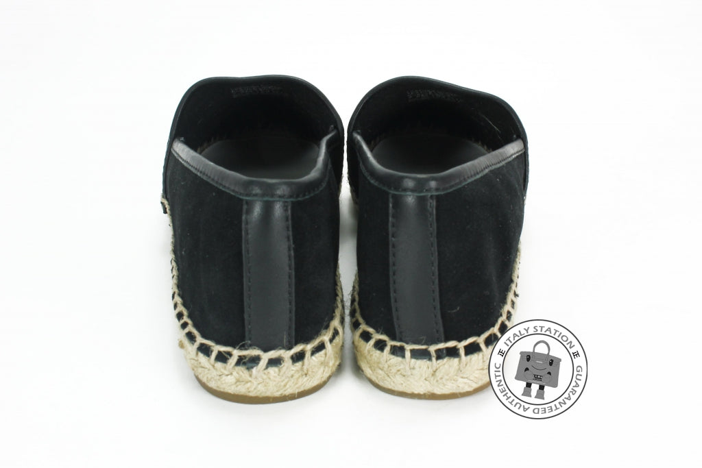 TORY BURCH Tory Burch 22158551 Kirby Suede Mini Studs Black 7.5 Shoes | Italystation.com - Shop Now at italystation.com