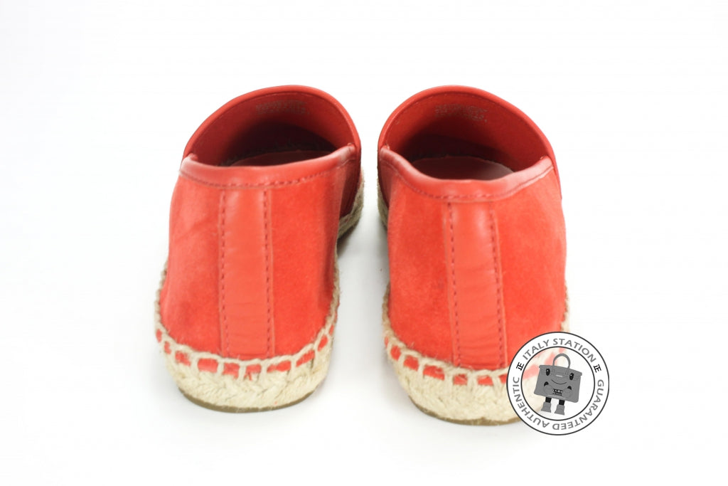 TORY BURCH Tory Burch 22158551 Kirby Suede Mini Studs Orange 7.5 Shoes | Italystation.com - Shop Now at italystation.com