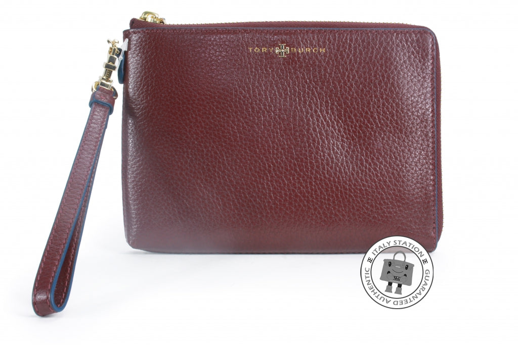 TORY BURCH Tory Burch 22159116 Brody Large Wristlet Purple Calfskin Po | Italystation.com - Shop Now at italystation.com