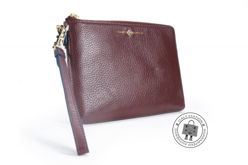 TORY BURCH Tory Burch 22159116 Brody Large Wristlet Purple Calfskin Po | Italystation.com - Shop Now at italystation.com