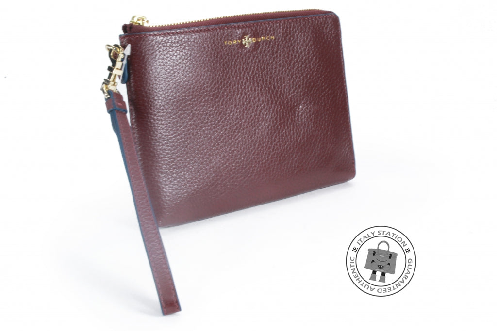 TORY BURCH Tory Burch 22159116 Brody Large Wristlet Purple Calfskin Po | Italystation.com - Shop Now at italystation.com