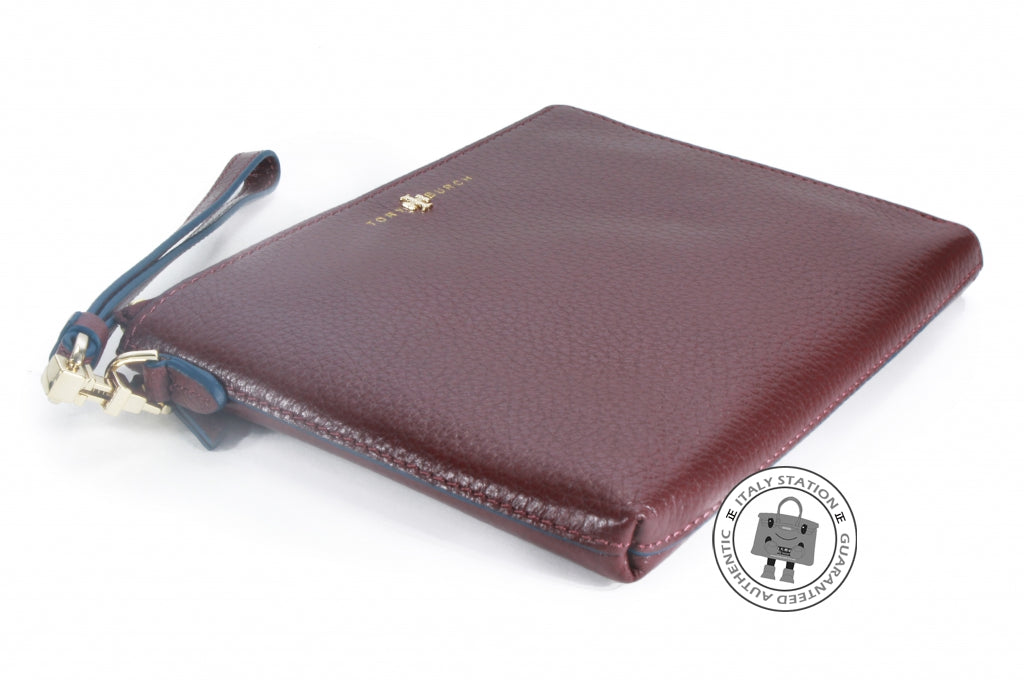 TORY BURCH Tory Burch 22159116 Brody Large Wristlet Purple Calfskin Po | Italystation.com - Shop Now at italystation.com