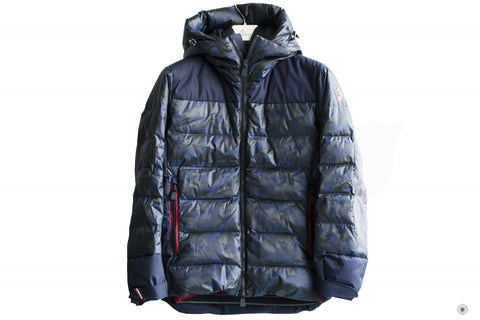 MONCLER Moncler 41853-57623 Kander Nylon Camo Down Ski Jacket Blue Cam | Italystation.com - Shop Now at italystation.com