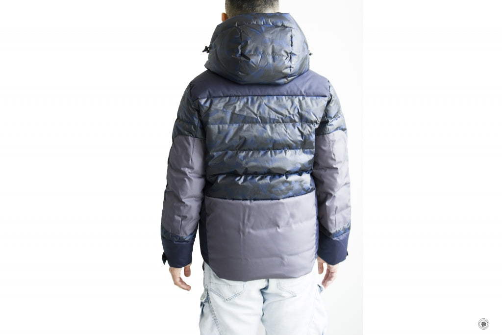 MONCLER Moncler 41853-57623 Kander Nylon Camo Down Ski Jacket Blue Cam | Italystation.com - Shop Now at italystation.com