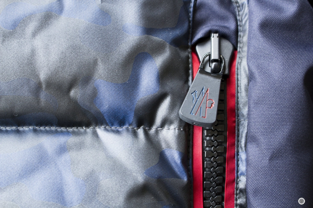 MONCLER Moncler 41853-57623 Kander Nylon Camo Down Ski Jacket Blue Cam | Italystation.com - Shop Now at italystation.com