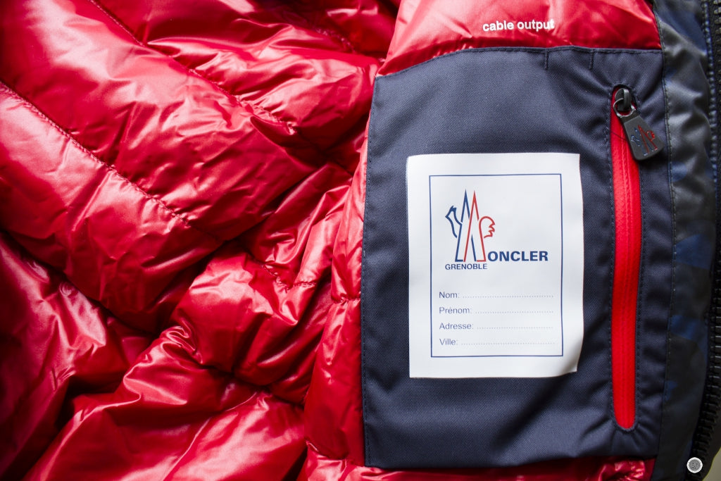 MONCLER Moncler 41853-57623 Kander Nylon Camo Down Ski Jacket Blue Cam | Italystation.com - Shop Now at italystation.com