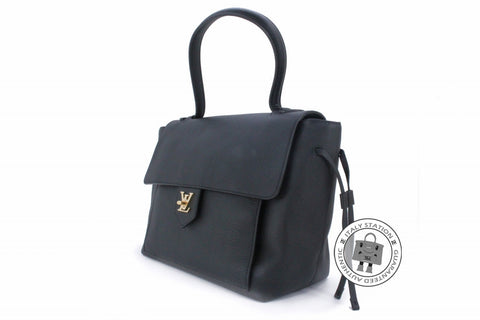 Louis Vuitton M54008 Fine-grained Calfskin Lockme Noir Calfskin PM Tote Bag Ghw