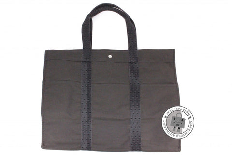 HERMES Hermes Herline Grey Canvas XL Shoulder Bags Phw | Italystation.com - Shop Now at italystation.com