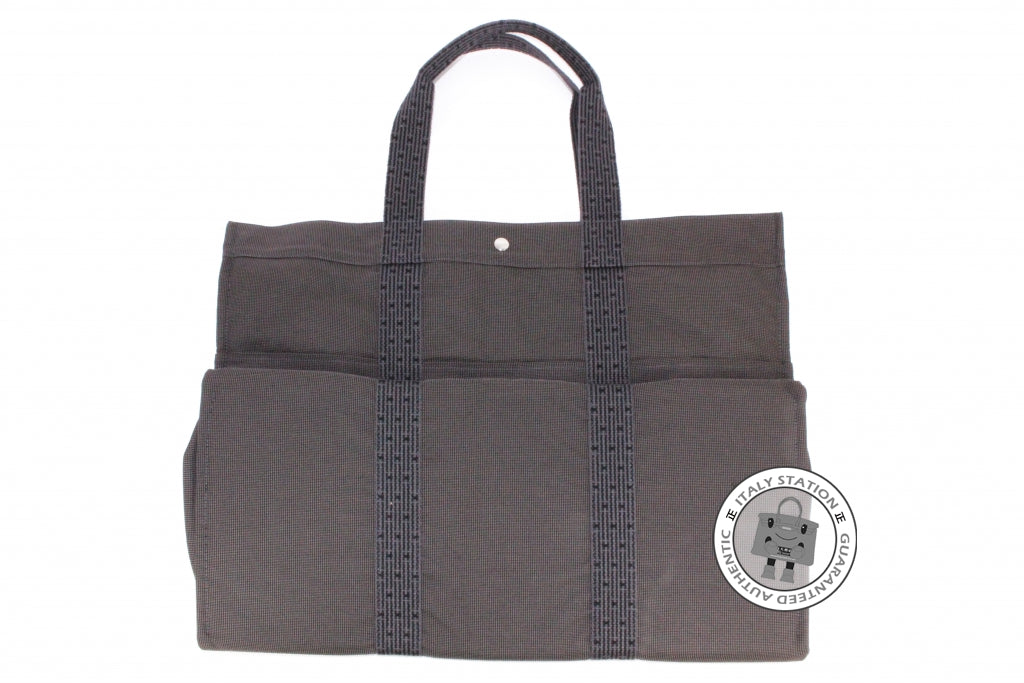 HERMES Hermes Herline Grey Canvas XL Shoulder Bags Phw | Italystation.com - Shop Now at italystation.com