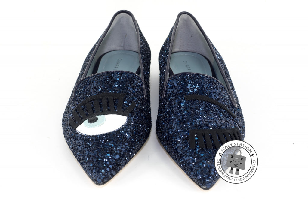 CHIARA FERRAGNI Chiara Ferragni CF823-L 10MM Flirting Glitter Blue Gli | Italystation.com - Shop Now at italystation.com