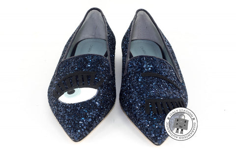 Chiara Ferragni CF823-L 10MM Flirting Glitter Blue Glitter 39 Flat
