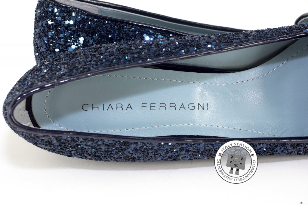 CHIARA FERRAGNI Chiara Ferragni CF823-L 10MM Flirting Glitter Blue Gli | Italystation.com - Shop Now at italystation.com