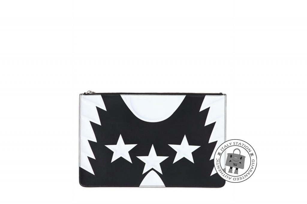 GIVENCHY Givenchy BC06351471 Large Stars & Wings Printed Leather P | Italystation.com - Shop Now at italystation.com