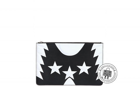 GIVENCHY Givenchy BC06351471 Large Stars & Wings Printed Leather P | Italystation.com - Shop Now at italystation.com