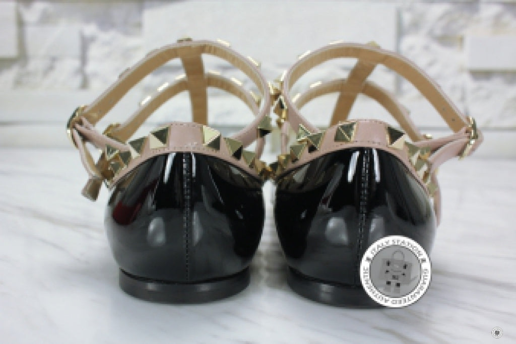 VALENTINO Valentino NW2S0376VNW Rockstud Ballerina With Strap N91 / Ne | Italystation.com - Shop Now at italystation.com