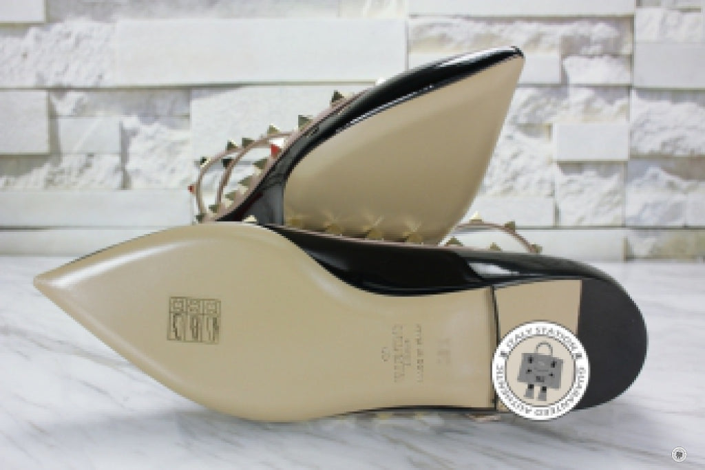 VALENTINO Valentino NW2S0376VNW Rockstud Ballerina With Strap N91 / Ne | Italystation.com - Shop Now at italystation.com