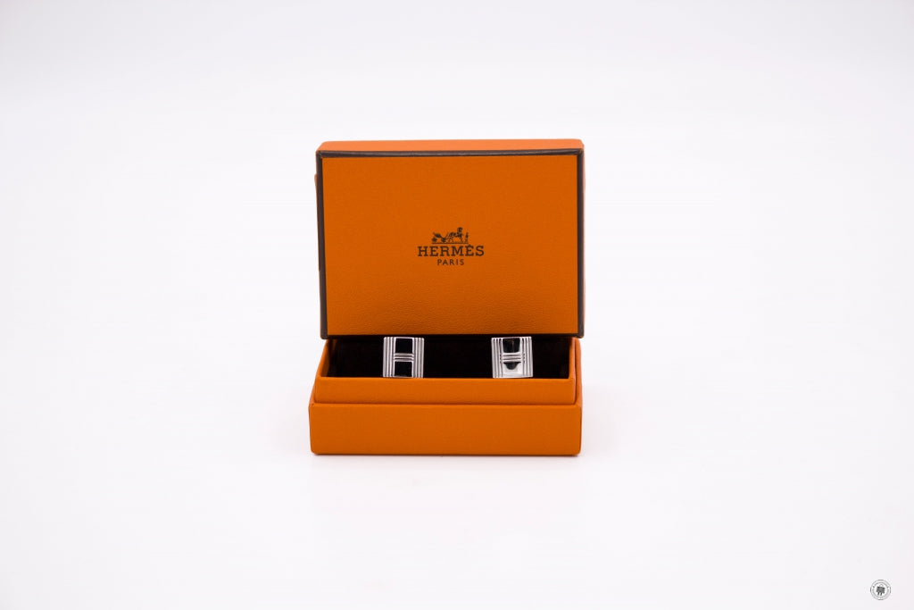 HERMES Hermes Kelly Model Lock Cufflink  Silver Cufflink Phw | Italystation.com - Shop Now at italystation.com