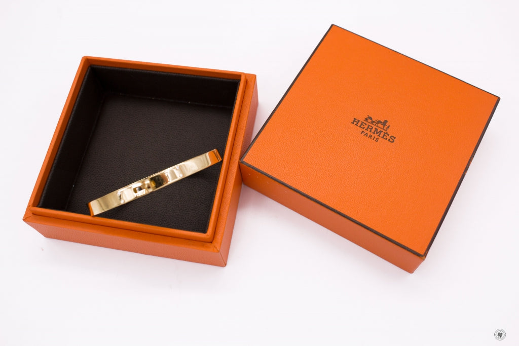 HERMES Hermes Kelly Bracelet Metal 18K Gold W/diamond SH 18K Gold Meta | Italystation.com - Shop Now at italystation.com
