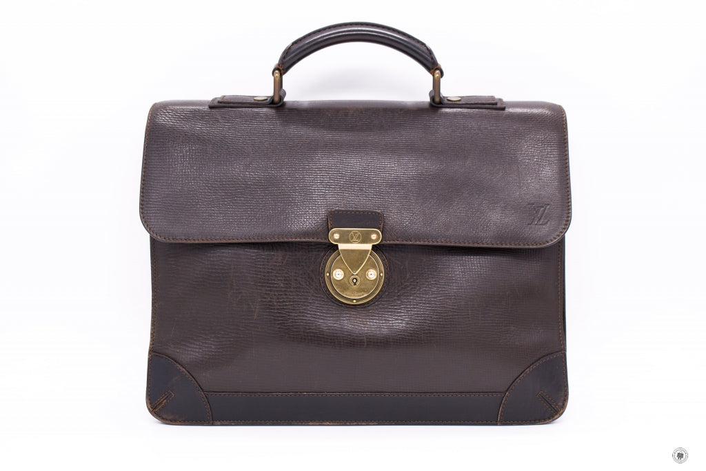 LOUIS VUITTON Louis Vuitton Moskova Briefcase Brown Calfskin Briefcase | Italystation.com - Shop Now at italystation.com