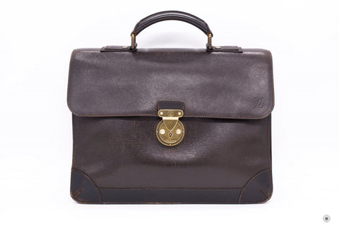 LOUIS VUITTON Louis Vuitton Moskova Briefcase Brown Calfskin Briefcase | Italystation.com - Shop Now at italystation.com