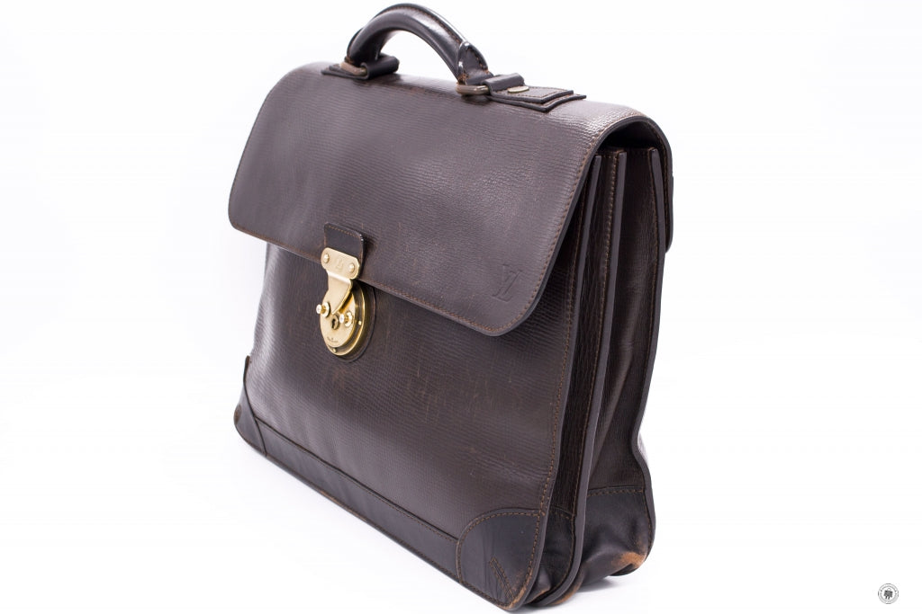 LOUIS VUITTON Louis Vuitton Moskova Briefcase Brown Calfskin Briefcase | Italystation.com - Shop Now at italystation.com