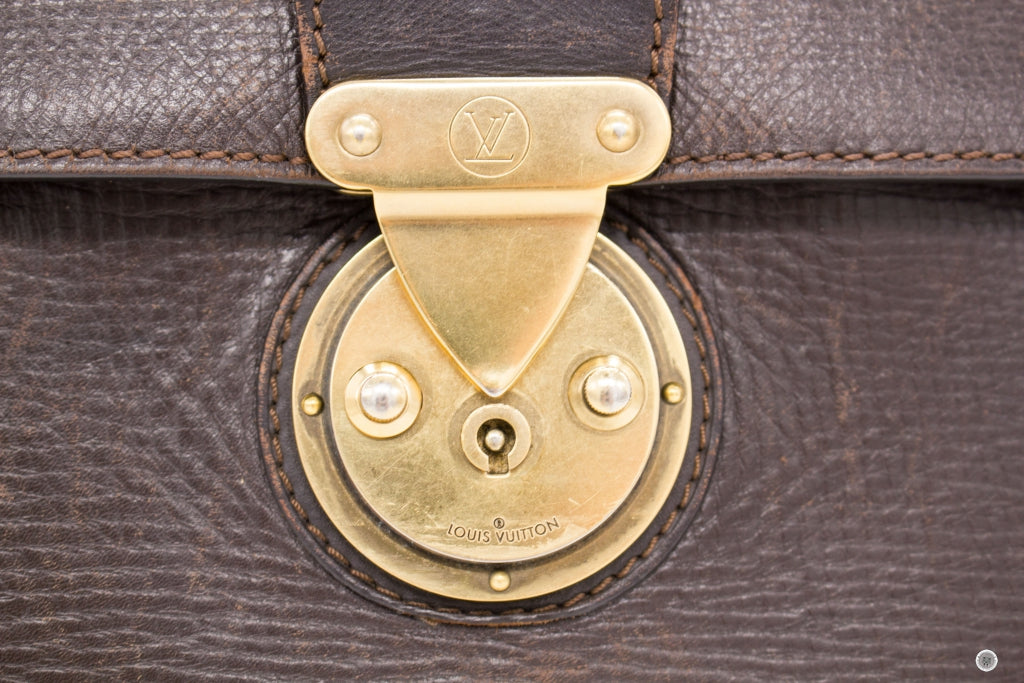 LOUIS VUITTON Louis Vuitton Moskova Briefcase Brown Calfskin Briefcase | Italystation.com - Shop Now at italystation.com