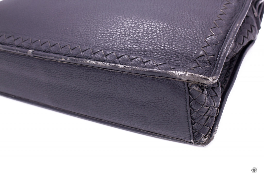 BOTTEGA VENETA Bottega Veneta Vintage Briefcase Black Lambskin Briefca | Italystation.com - Shop Now at italystation.com