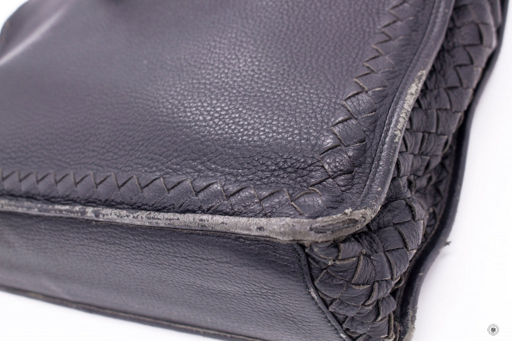 BOTTEGA VENETA Bottega Veneta Vintage Briefcase Black Lambskin Briefca | Italystation.com - Shop Now at italystation.com