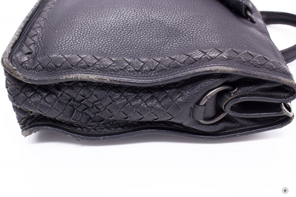 BOTTEGA VENETA Bottega Veneta Vintage Briefcase Black Lambskin Briefca | Italystation.com - Shop Now at italystation.com