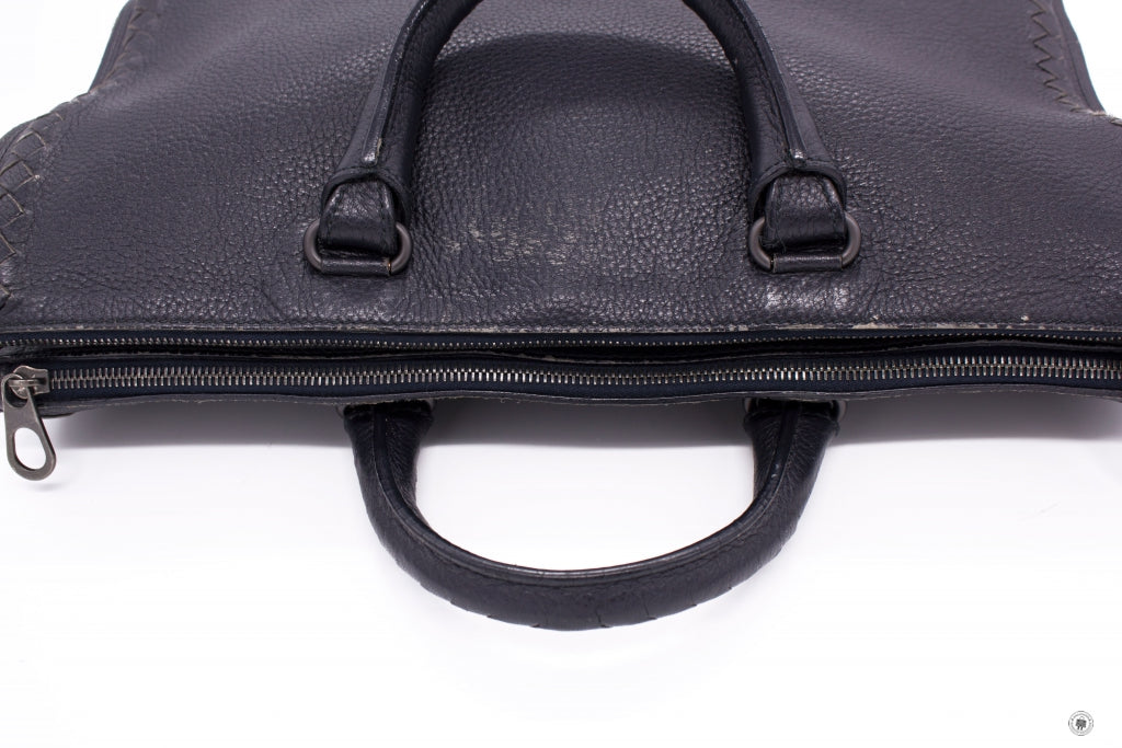 BOTTEGA VENETA Bottega Veneta Vintage Briefcase Black Lambskin Briefca | Italystation.com - Shop Now at italystation.com
