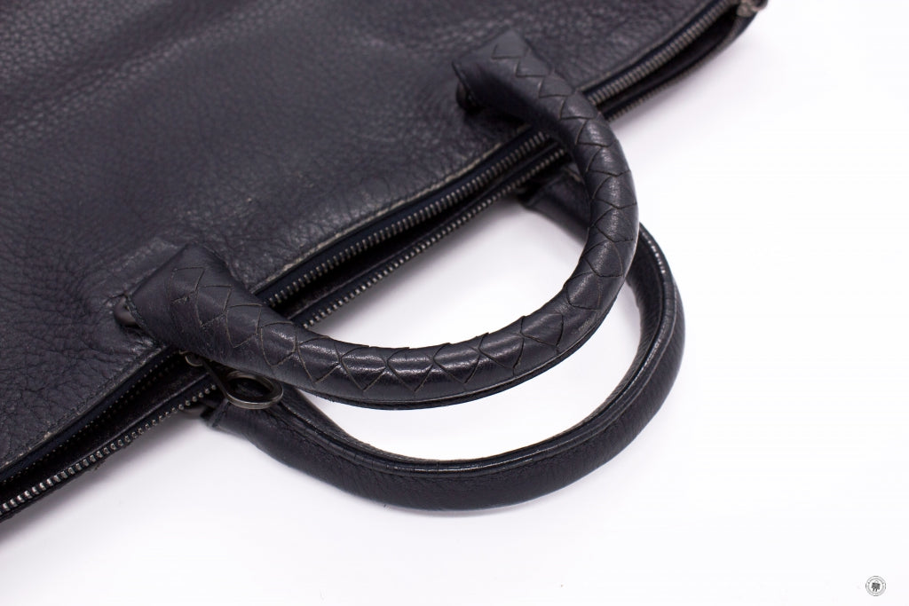 BOTTEGA VENETA Bottega Veneta Vintage Briefcase Black Lambskin Briefca | Italystation.com - Shop Now at italystation.com