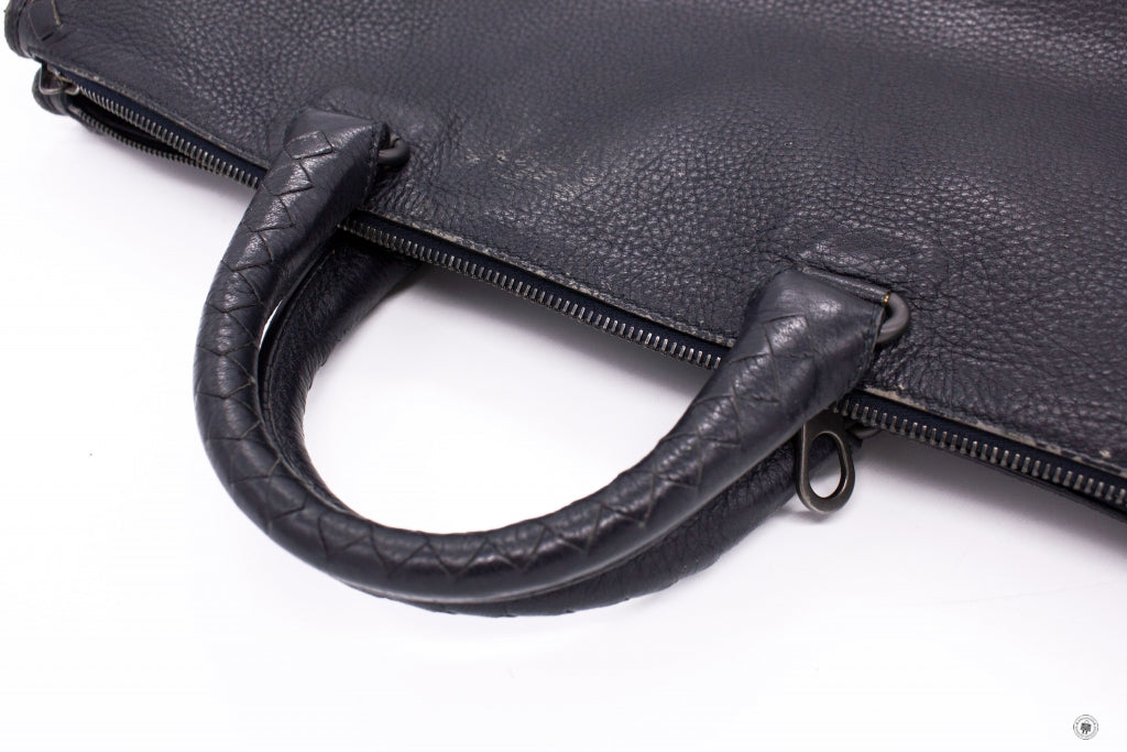 BOTTEGA VENETA Bottega Veneta Vintage Briefcase Black Lambskin Briefca | Italystation.com - Shop Now at italystation.com