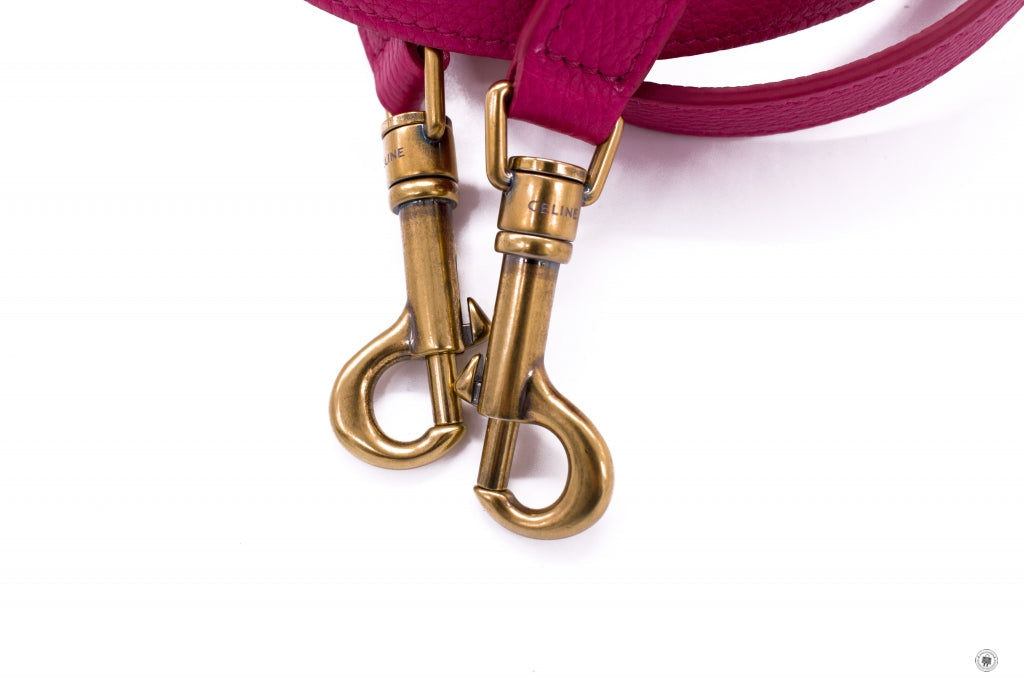 CELINE Celine 18924 3DRU Nano Luggage Pink Calfskin Nano Shoulder Bags | Italystation.com - Shop Now at italystation.com