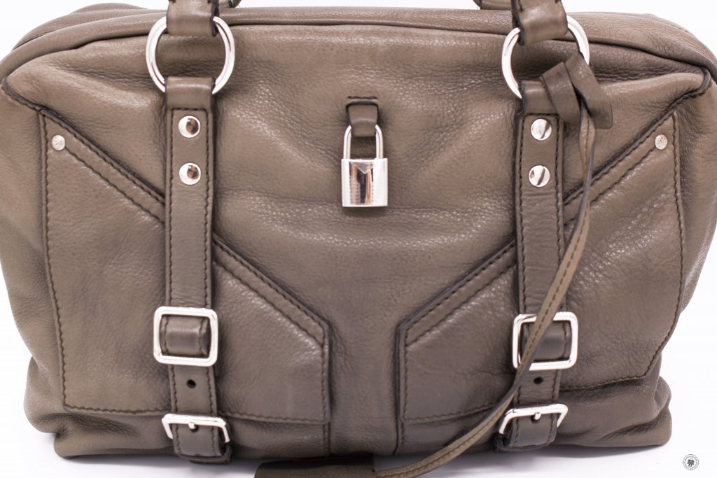 SAINT LAURENT Saint Laurent 227747 Rivegauche  Grey Leather Shoulder B | Italystation.com - Shop Now at italystation.com