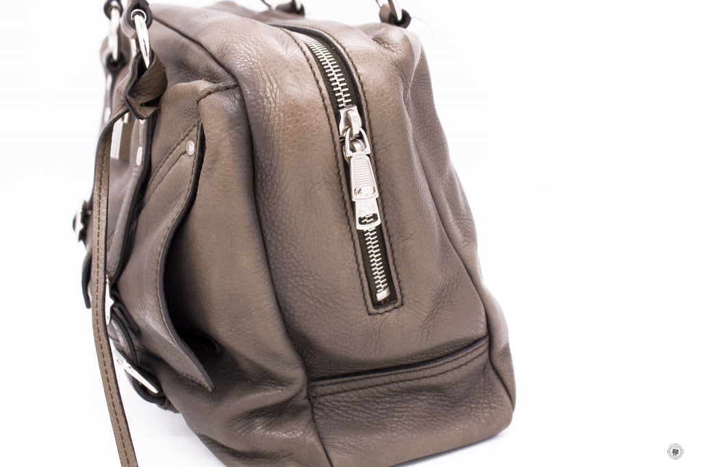 SAINT LAURENT Saint Laurent 227747 Rivegauche  Grey Leather Shoulder B | Italystation.com - Shop Now at italystation.com