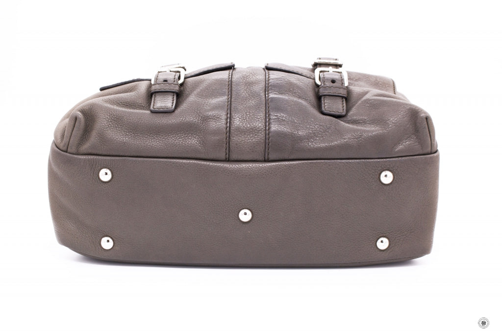 SAINT LAURENT Saint Laurent 227747 Rivegauche  Grey Leather Shoulder B | Italystation.com - Shop Now at italystation.com