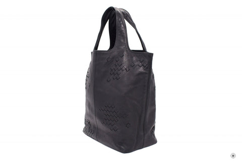 Bottega Veneta 131673 V0055 Intrecciato Leather Tote Black / 1000 Lambskin Tote Bag
