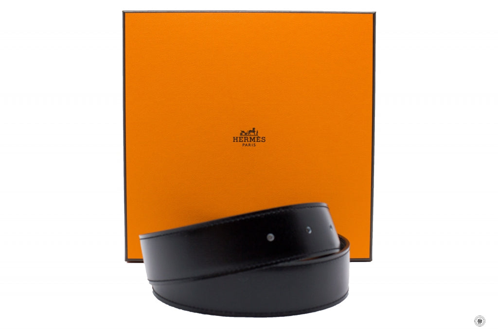 HERMES Hermes 32 MM Reversible Belt Black/etain  Evergrain 90CM Belts | Italystation.com - Shop Now at italystation.com