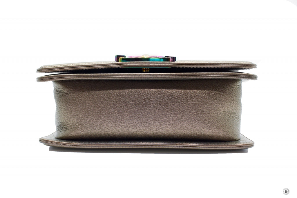 CHANEL Chanel A67085 Y60313 Boy Iridescent  Bronze / 2B041 Calfskin Sm | Italystation.com - Shop Now at italystation.com