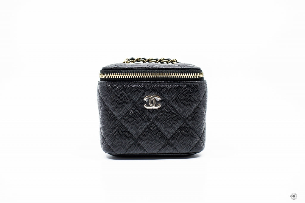 CHANEL Chanel AP1340Y33352 Small Vanity Black / C3906 Caviar Shoulder  | Italystation.com - Shop Now at italystation.com