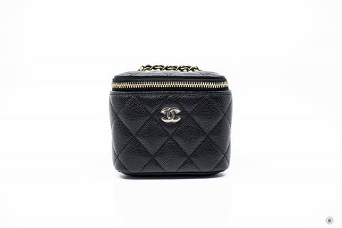 CHANEL Chanel AP1340Y33352 Small Vanity Black / C3906 Caviar Shoulder  | Italystation.com - Shop Now at italystation.com