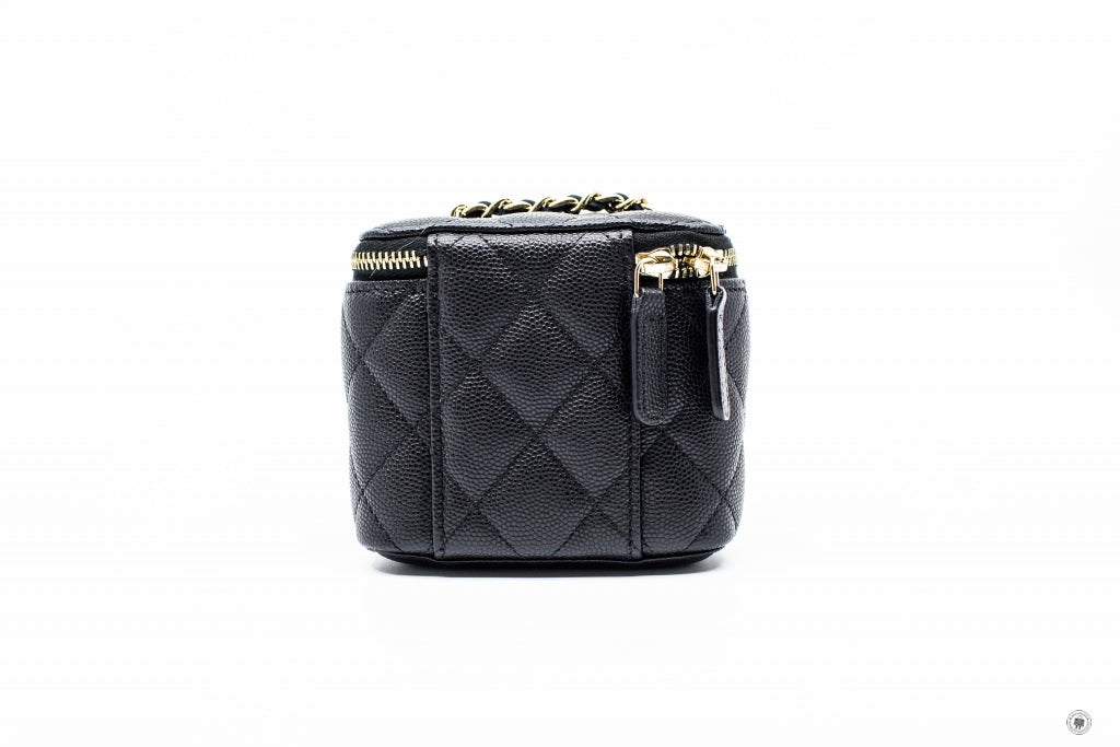 CHANEL Chanel AP1340Y33352 Small Vanity Black / C3906 Caviar Shoulder  | Italystation.com - Shop Now at italystation.com