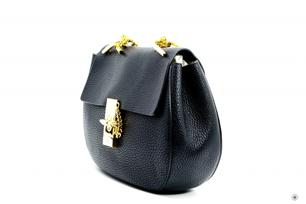 CHLOE Chloe 3S1031944 Drew  Black Calfskin Small Shoulder Bags Ghw | Italystation.com - Shop Now at italystation.com