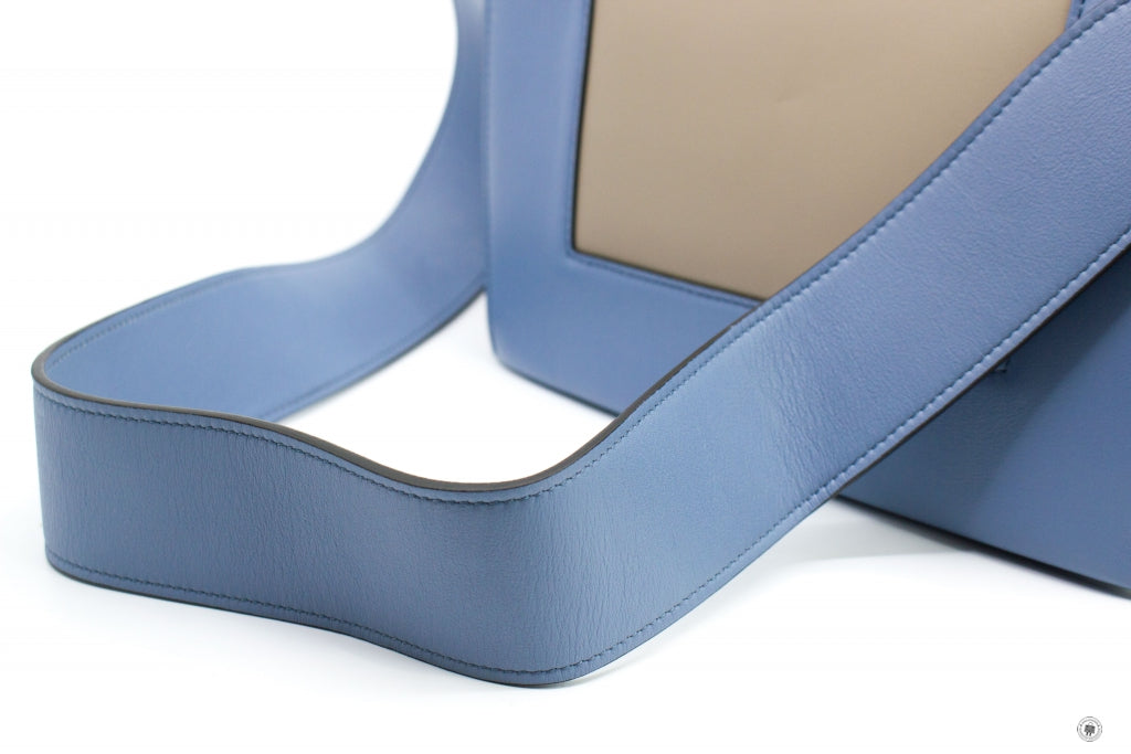 CELINE Celine Frame Blue/taupe Lambskin Medium Shoulder Bags | Italystation.com - Shop Now at italystation.com
