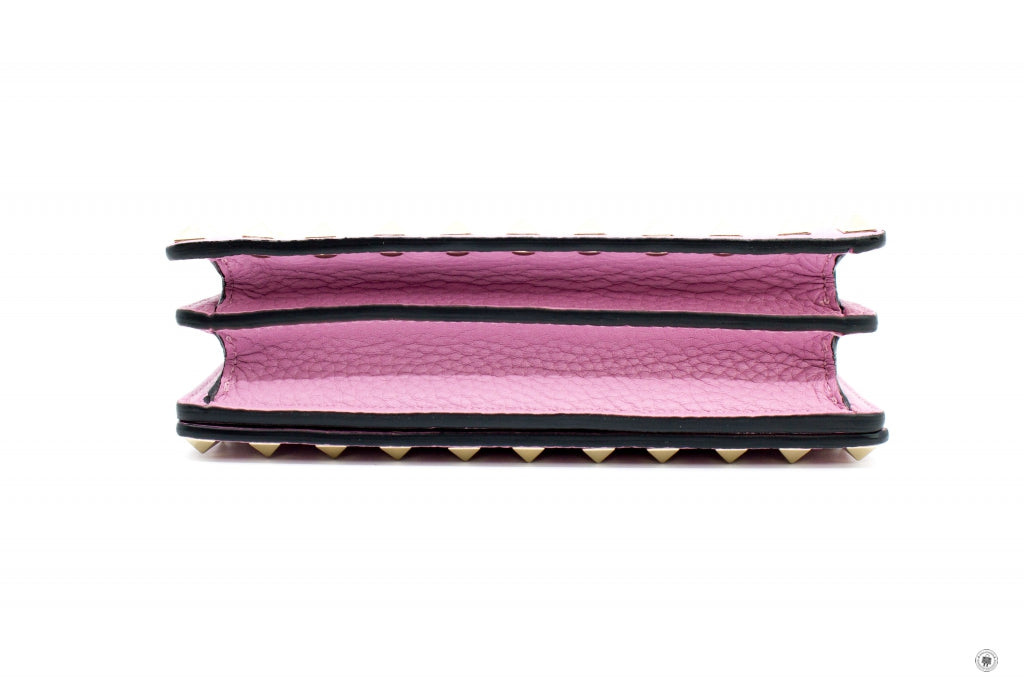 VALENTINO Valentino RW2P0219VSH Rockstud Grainy Calfskin Chain Pouch B | Italystation.com - Shop Now at italystation.com