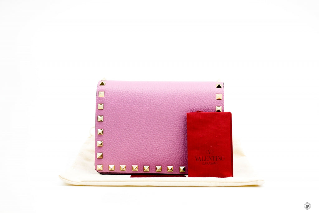 VALENTINO Valentino RW2P0219VSH Rockstud Grainy Calfskin Chain Pouch B | Italystation.com - Shop Now at italystation.com