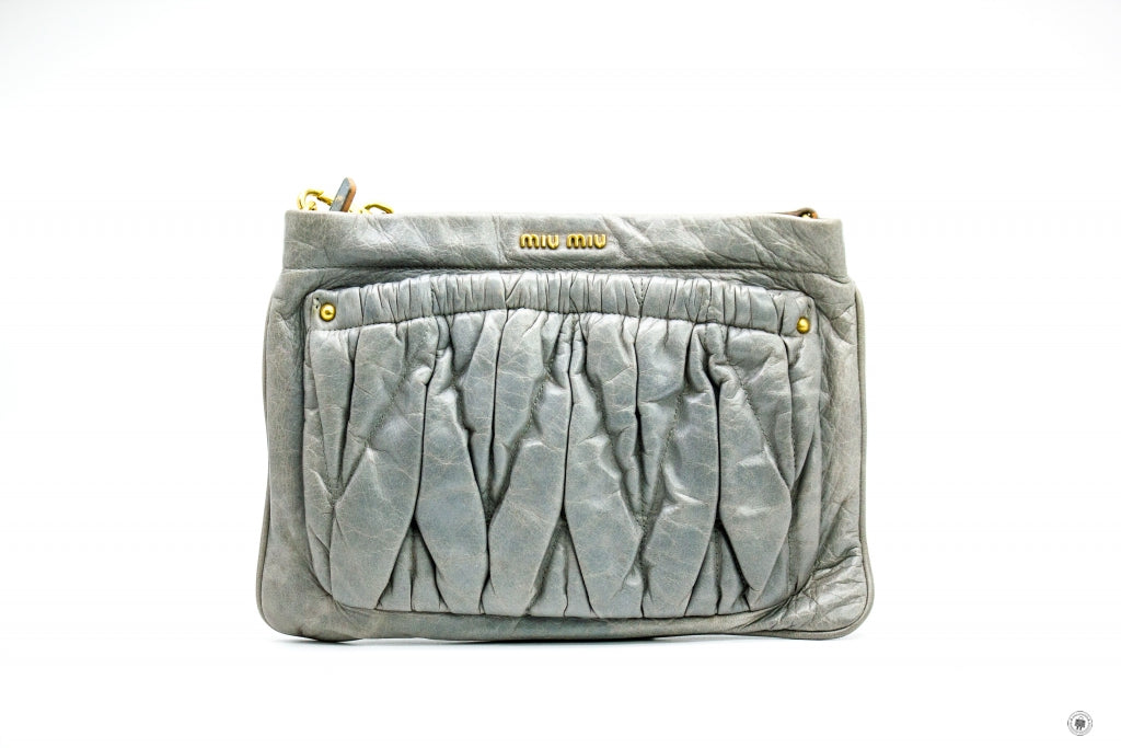 MIU MIU Miu Miu 5N1443 QI9 F0591 Contenitori Tracolla Fiordaliso Calfs | Italystation.com - Shop Now at italystation.com